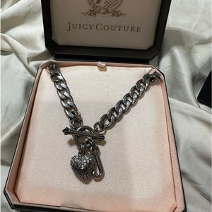 Juicy couture heart choker necklace